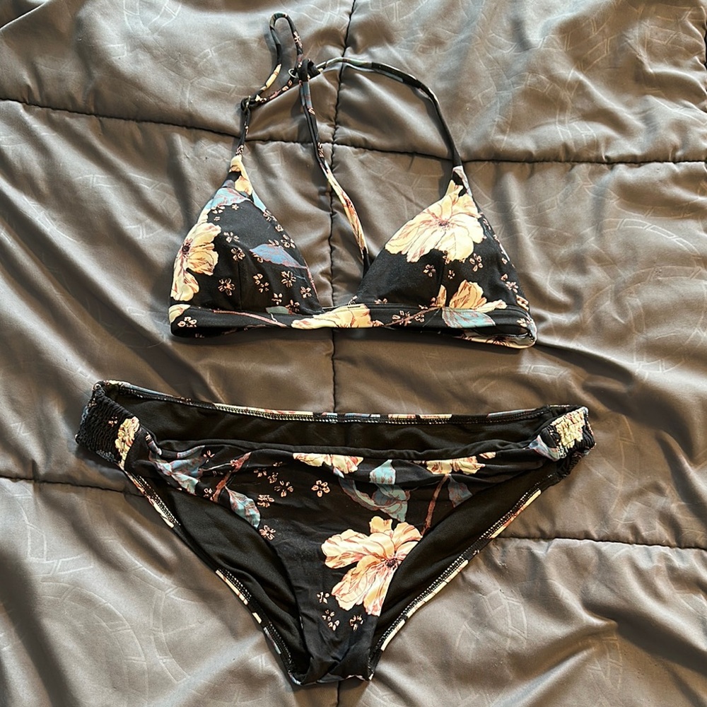 Billabong Black Floral Bikini